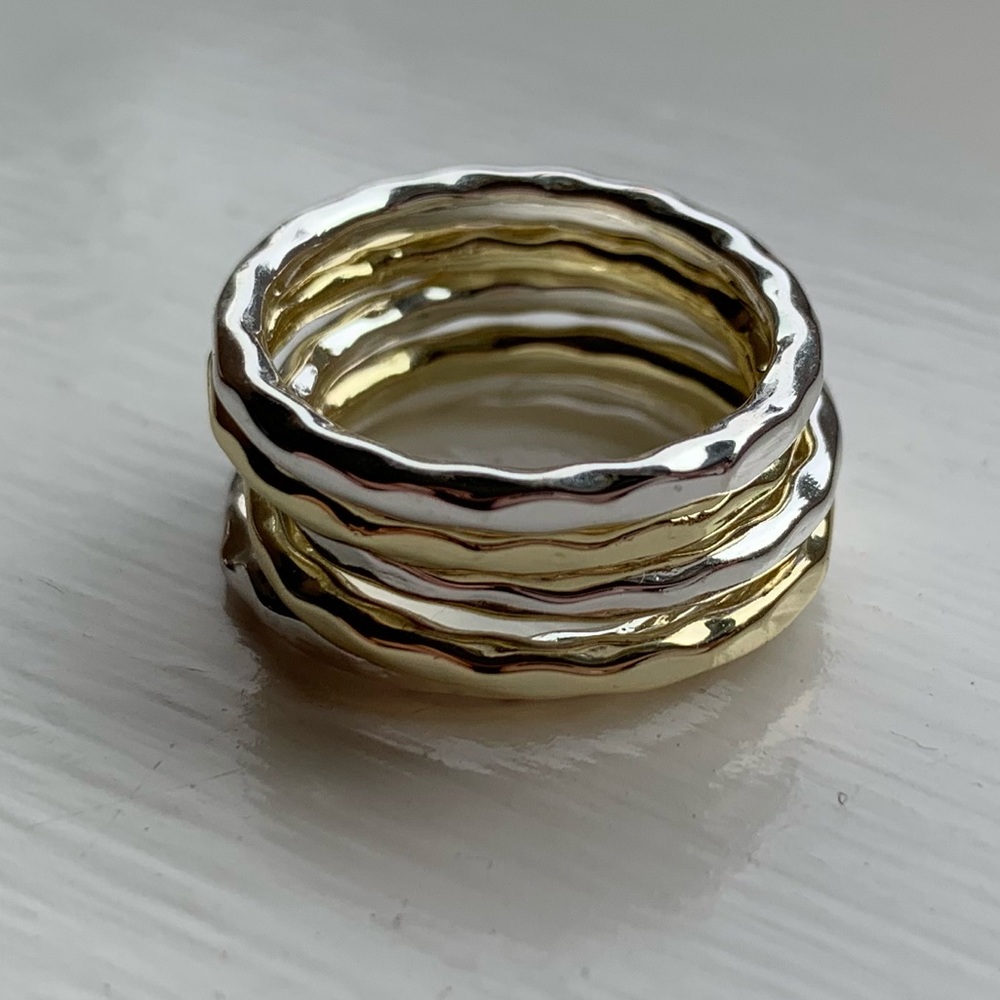 Hammered Stack Rings